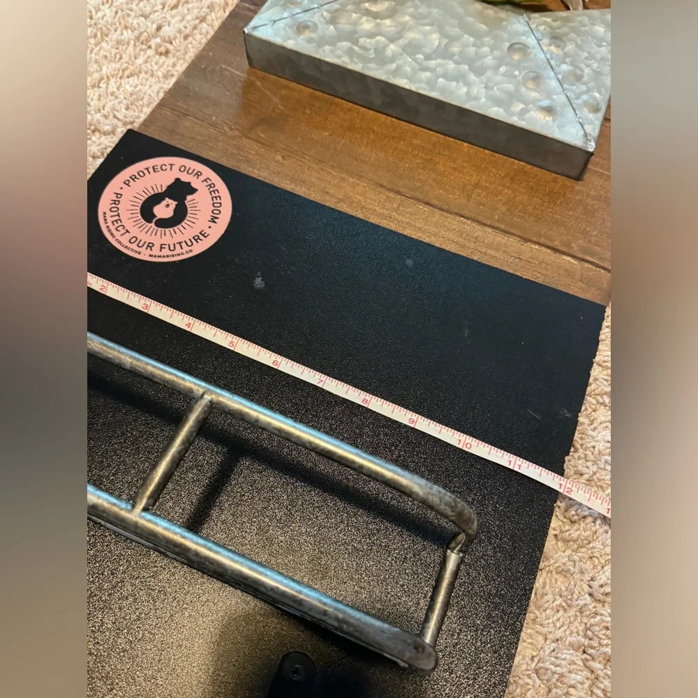 Rustic Mail and Key Holder, Chalkboard & Wall Storage Unit Entryway Organizer
